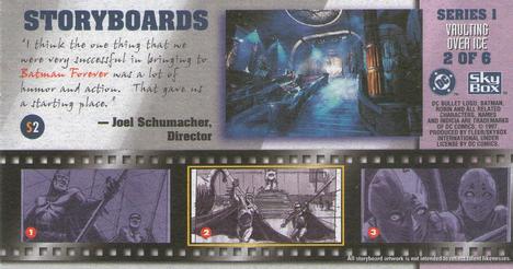 1997 SkyBox Batman & Robin Widevision - Storyboard #S2 Vaulting Over ice Back