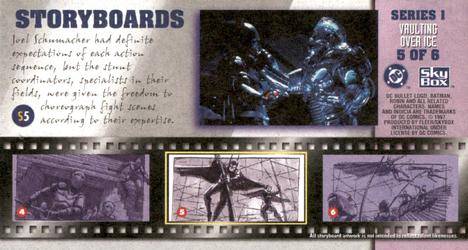 1997 SkyBox Batman & Robin Widevision - Storyboard #S5 Vaulting Over ice Back