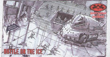 1997 SkyBox Batman & Robin Widevision - Storyboard #S7 Battle on the Ice Front