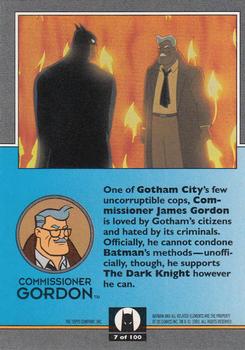 1993 Topps Batman: The Animated Series #7 Commissioner Gordon Back