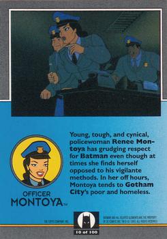 1993 Topps Batman: The Animated Series #10 Officer Montoya Back