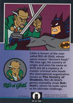 1993 Topps Batman: The Animated Series #29 Ra's al Ghul Back