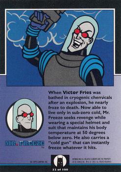 1993 Topps Batman: The Animated Series #32 Mr. Freeze Back