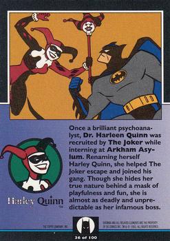 1993 Topps Batman: The Animated Series #36 Harley Quinn Back