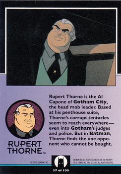 1993 Topps Batman: The Animated Series #37 Rupert Thorne Back