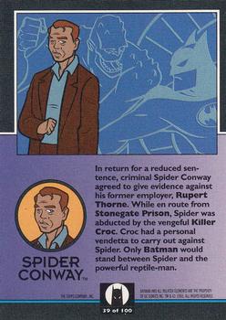 1993 Topps Batman: The Animated Series #39 Spider Conway Back