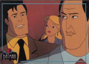 1993 Topps Batman: The Animated Series #94 Bruce Wayne, Harvey Dent, and Grace Front