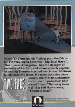 1993 Topps Batman: The Animated Series #97 Batman and Harvey Dent Back