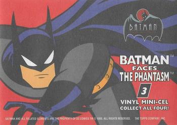 1993 Topps Batman: The Animated Series - Vinyl Mini-Cels Series 2 #3 Batman vs. Phantasm Back