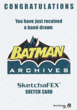 2008 Rittenhouse Batman Archives - Sketch Artists #NNO Andy Price Back
