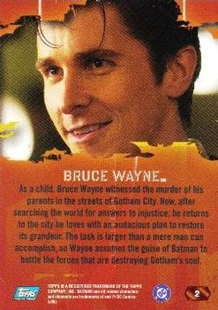 2005 Topps Batman Begins #2 Bruce Wayne Back