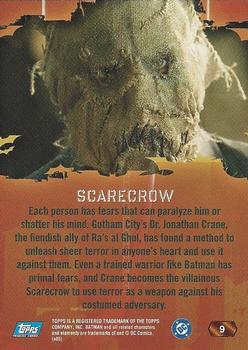 2005 Topps Batman Begins #9 Scarecrow Back