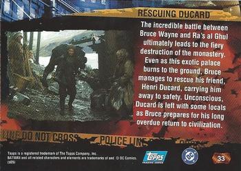 2005 Topps Batman Begins #33 Rescuing Ducard Back