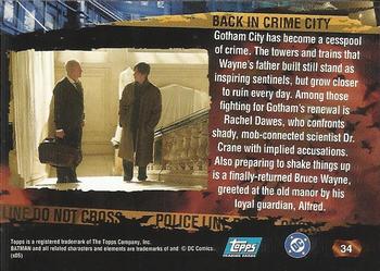 2005 Topps Batman Begins #34 Back in Crime City Back