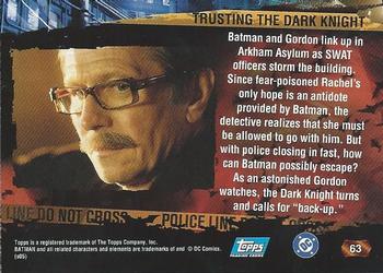 2005 Topps Batman Begins #63 Trusting the Dark Knight Back