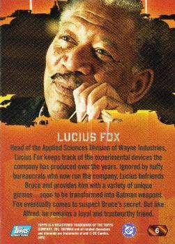 2005 Topps Batman Begins #6 Lucius Fox Back