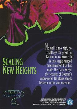 1995 Fleer Batman Forever #4 Scaling New Heights Back