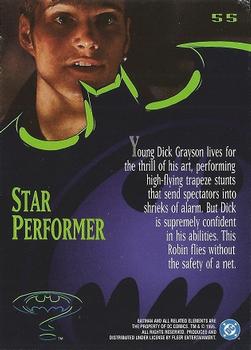 1995 Fleer Batman Forever #55 Star Performer Back