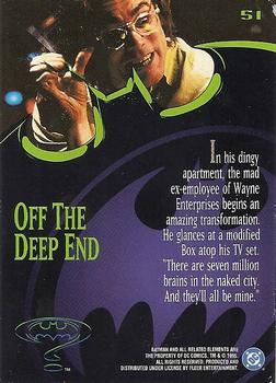 1995 Ultra Batman Forever #51 Off the Deep End Back