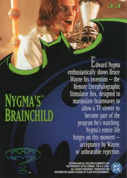 1995 Ultra Batman Forever #33 Nygma's Brainchild Back