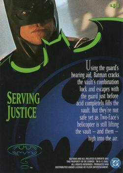1995 Ultra Batman Forever #41 Serving Justice Back