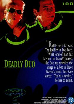 1995 Ultra Batman Forever #100 Deadly Duo Back