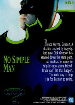1995 Ultra Batman Forever #101 No Simple Man Back