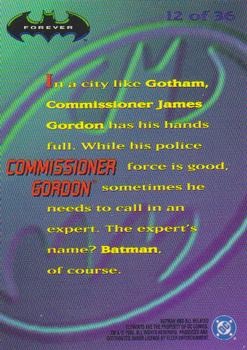 1995 Ultra Batman Forever - Holograms #12 Commissioner Gordon Back