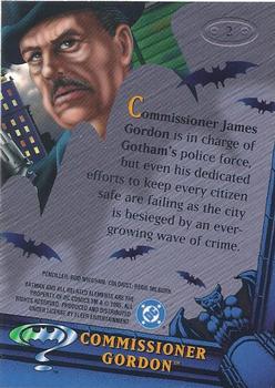 1995 Metal Batman Forever #2 Commissioner Gordon Back