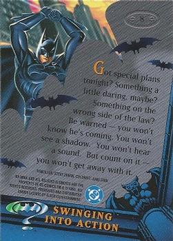 1995 Metal Batman Forever #8 Swinging into Action Back