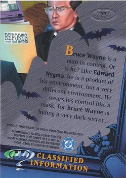 1995 Metal Batman Forever #27 Classified Information Back