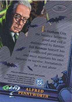 1995 Metal Batman Forever #29 Alfred Pennyworth Back