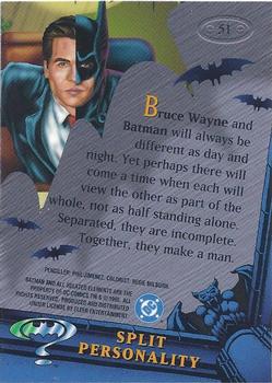 1995 Metal Batman Forever #51 Split Personality Back