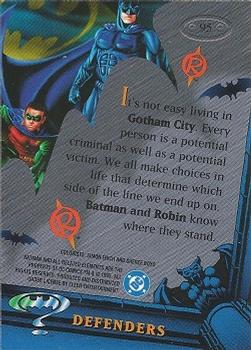 1995 Metal Batman Forever #95 Defenders Back