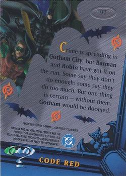 1995 Metal Batman Forever #97 Code Red Back