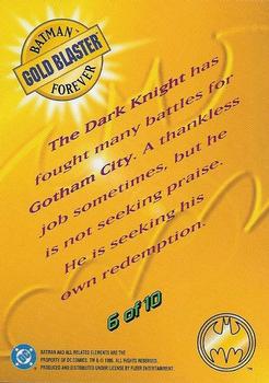 1995 Metal Batman Forever - Gold Blaster #6 The Dark Knight Back