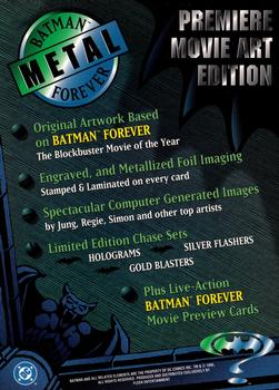 1995 Metal Batman Forever - Promos #NNO Batman Back