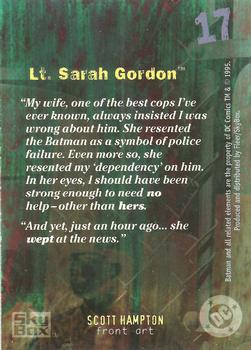 1996 SkyBox Batman Master Series #17 Lt. Sarah Essen Gordon Back