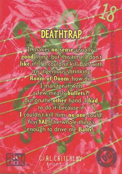 1996 SkyBox Batman Master Series #18 Deathtrap Back