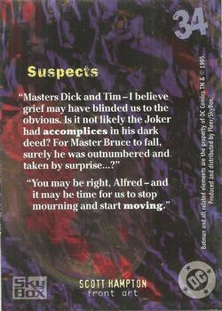 1996 SkyBox Batman Master Series #34 Suspects Back