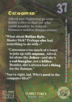 1996 SkyBox Batman Master Series #37 Catwoman Back