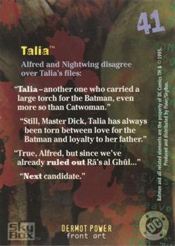 1996 SkyBox Batman Master Series #41 Talia Back