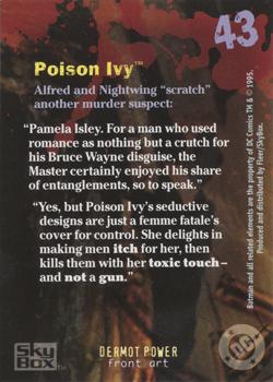 1996 SkyBox Batman Master Series #43 Poison Ivy Back