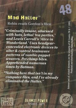 1996 SkyBox Batman Master Series #48 Mad Hatter Back