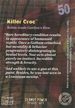 1996 SkyBox Batman Master Series #50 Killer Croc Back