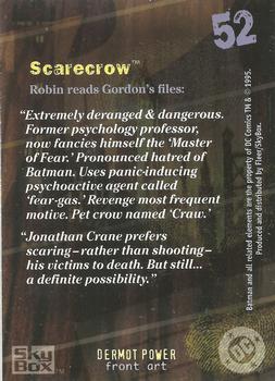 1996 SkyBox Batman Master Series #52 Scarecrow Back