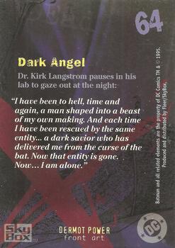 1996 SkyBox Batman Master Series #64 Dark Angel Back