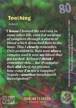 1996 SkyBox Batman Master Series #80 Teething Back