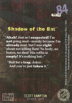 1996 SkyBox Batman Master Series #84 Shadow of the Bat Back