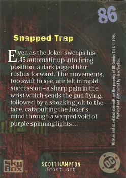 1996 SkyBox Batman Master Series #86 Snapped Trap Back